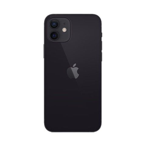 occasion-tunisie-dos.webpiPhone 12 64GB Black back view dual camera – pre-owned Tunisia