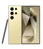 Samsung Galaxy S24 Ultra 256GB Titanium Yellow back and front S Pen – new Tunisia